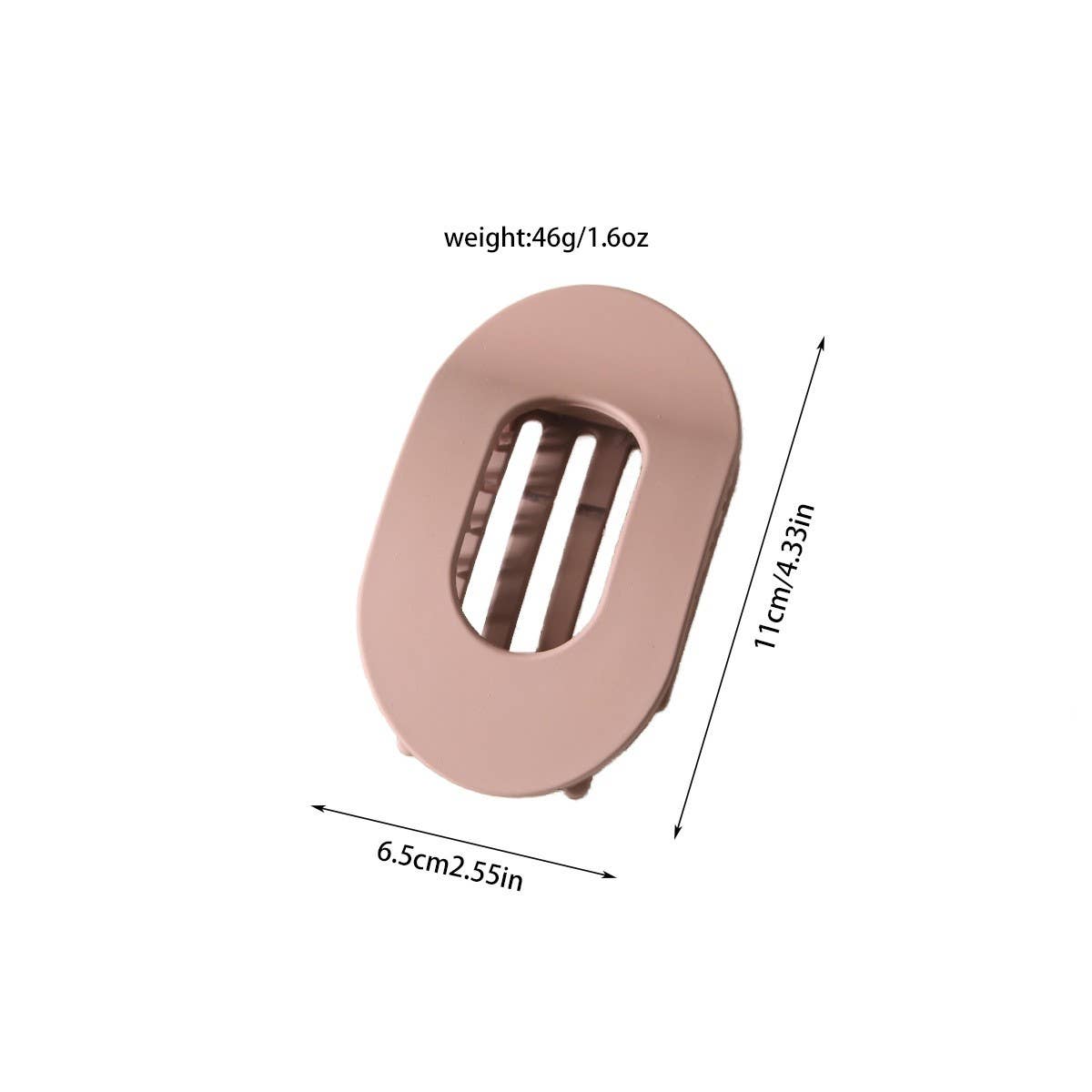 Large Round Flat Hair Claw Clip