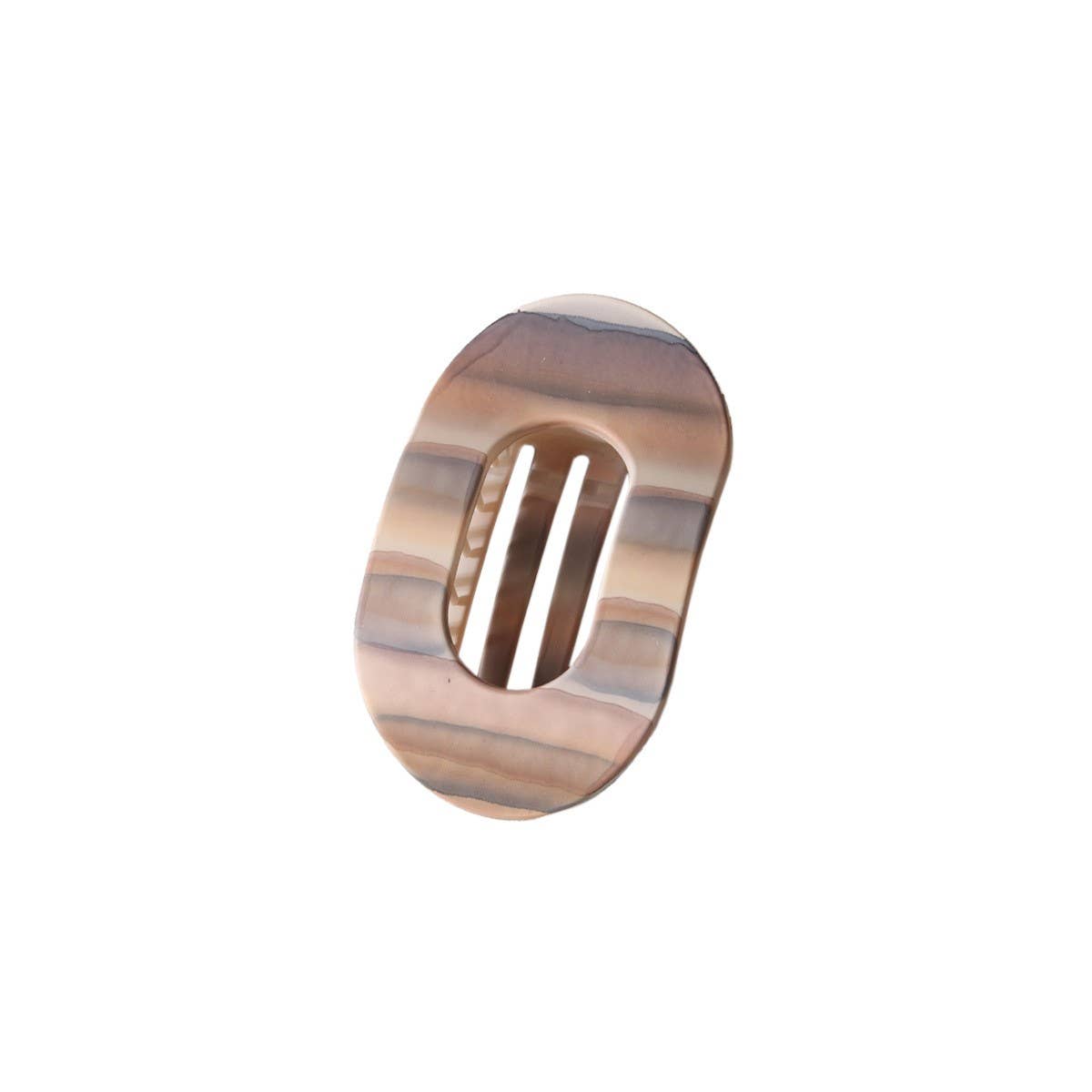 IRIDESCENT OVAL HAIR CLAW CLIP STRONG GRIP
