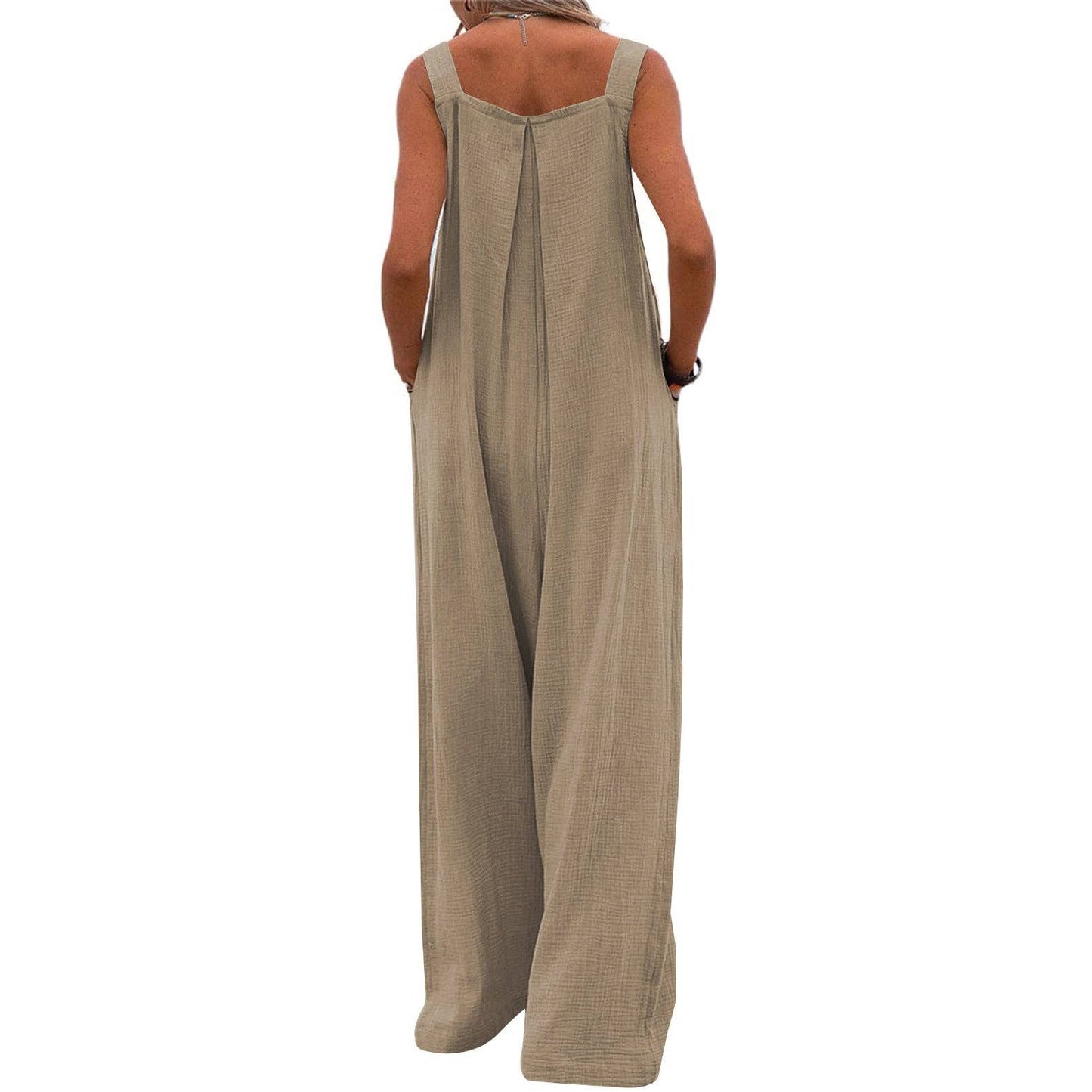 Overall Loose Crepe Jumpsuit