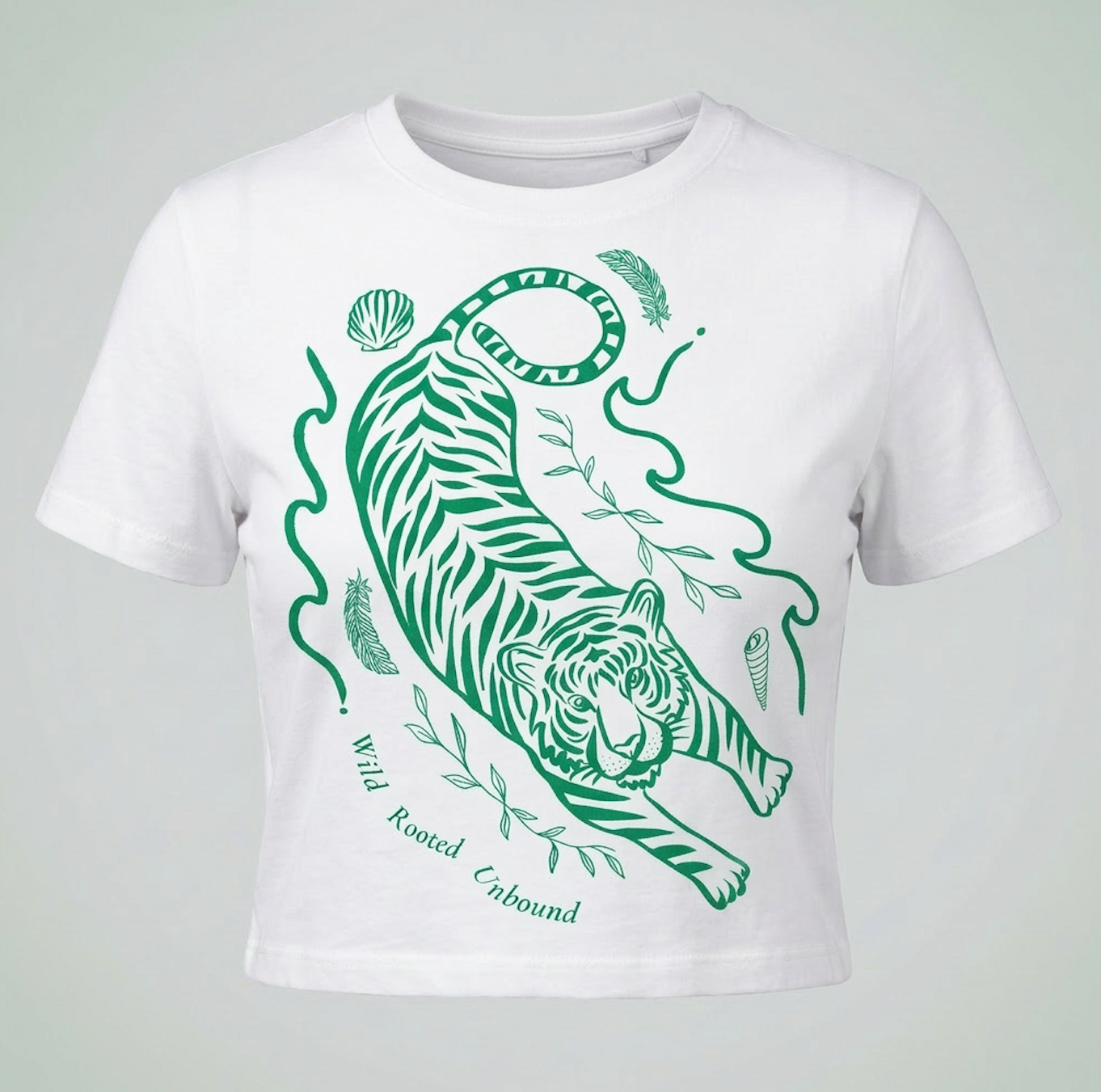 Wild.Rooted.Unbound. Relaxed Fit Cropped Streetwear Tee