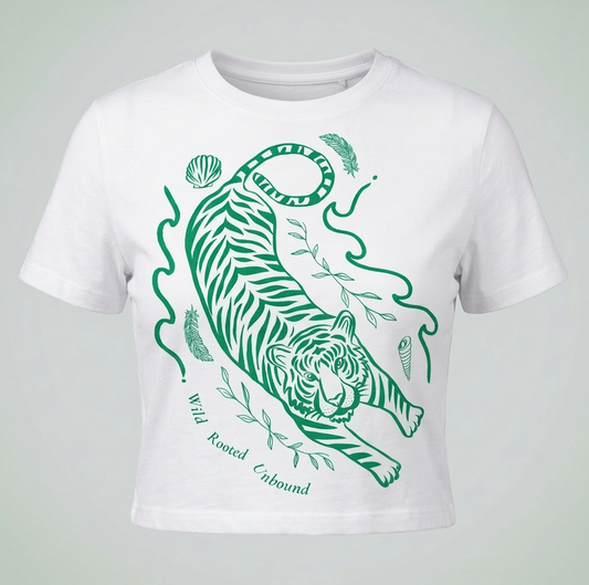 Wild.Rooted.Unbound. Relaxed Fit Cropped Streetwear Tee