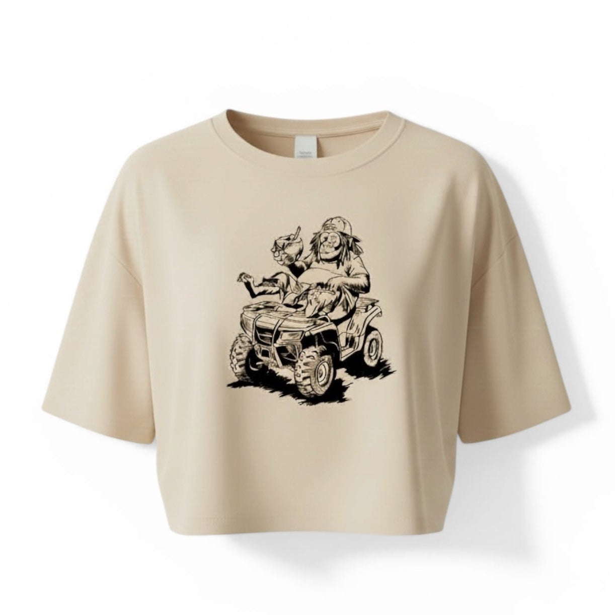 Coconuts, Cruisin' & No Worries Relaxed Fit Cropped Streetwear Tee