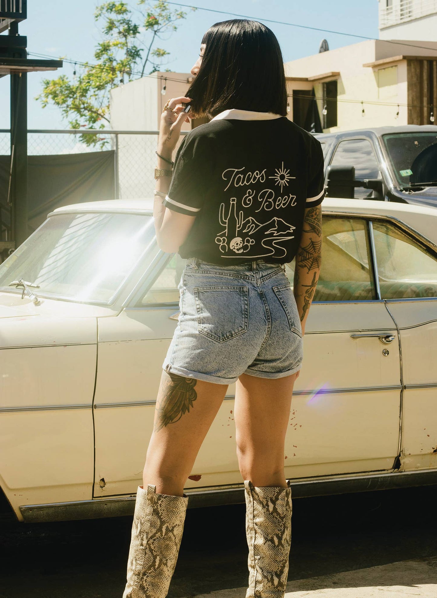 Tacos & Beer Casual Button Down Shirt UNISEX