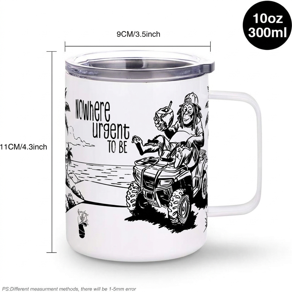 Nowhere Urgent To Be Coffee Insulated Coffee Mug, 10oz