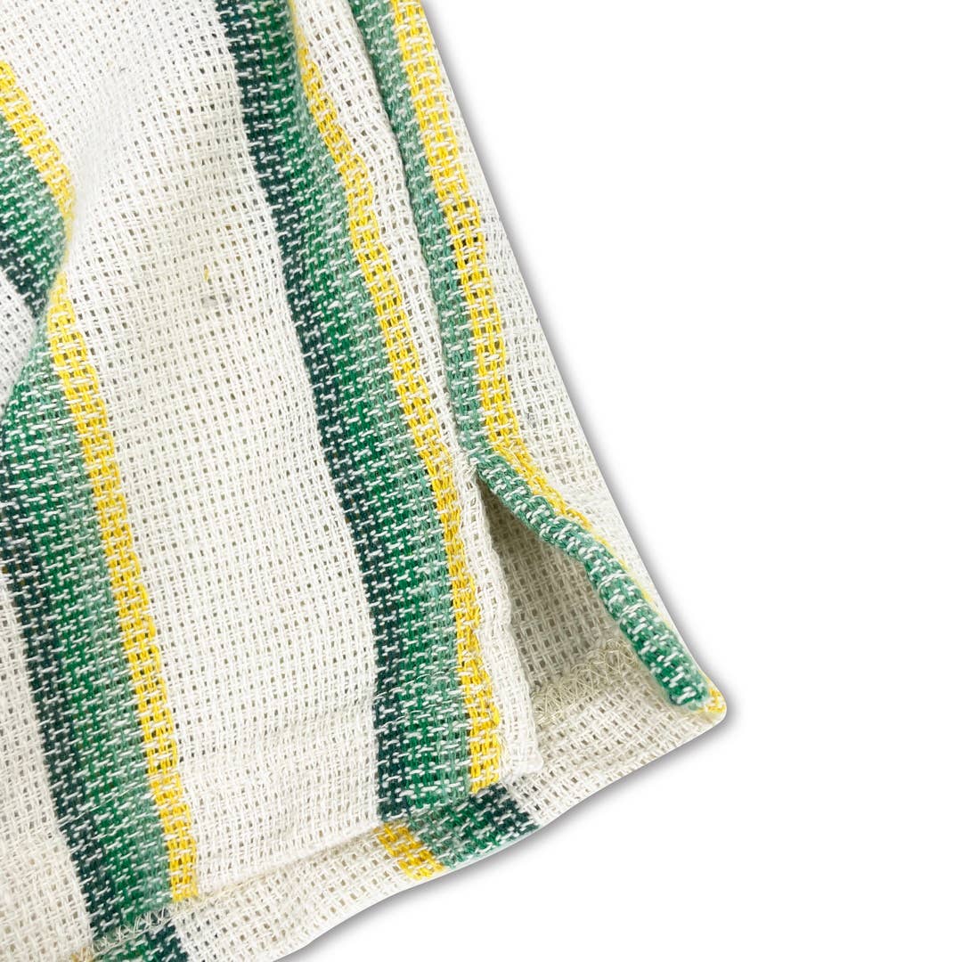 Men's Green Textured Stripe S/S Woven Shirt
