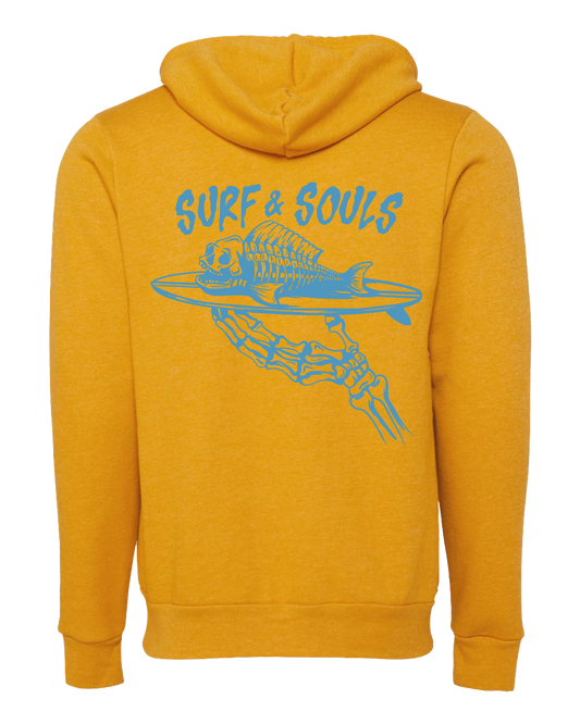 Heather Mustard Unisex Sponge Fleece Full-Zip Hoodie