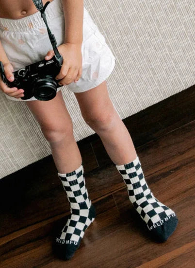 Youth Weld Mfg Checkered Socks